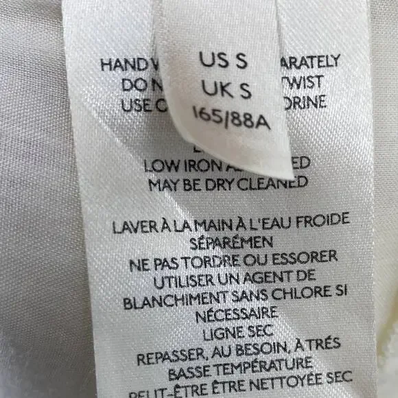 Anthropologie Viveka Embroidered Floral Mini Dress Balloon Long Sleeve Ivory S - Picture 8 of 10